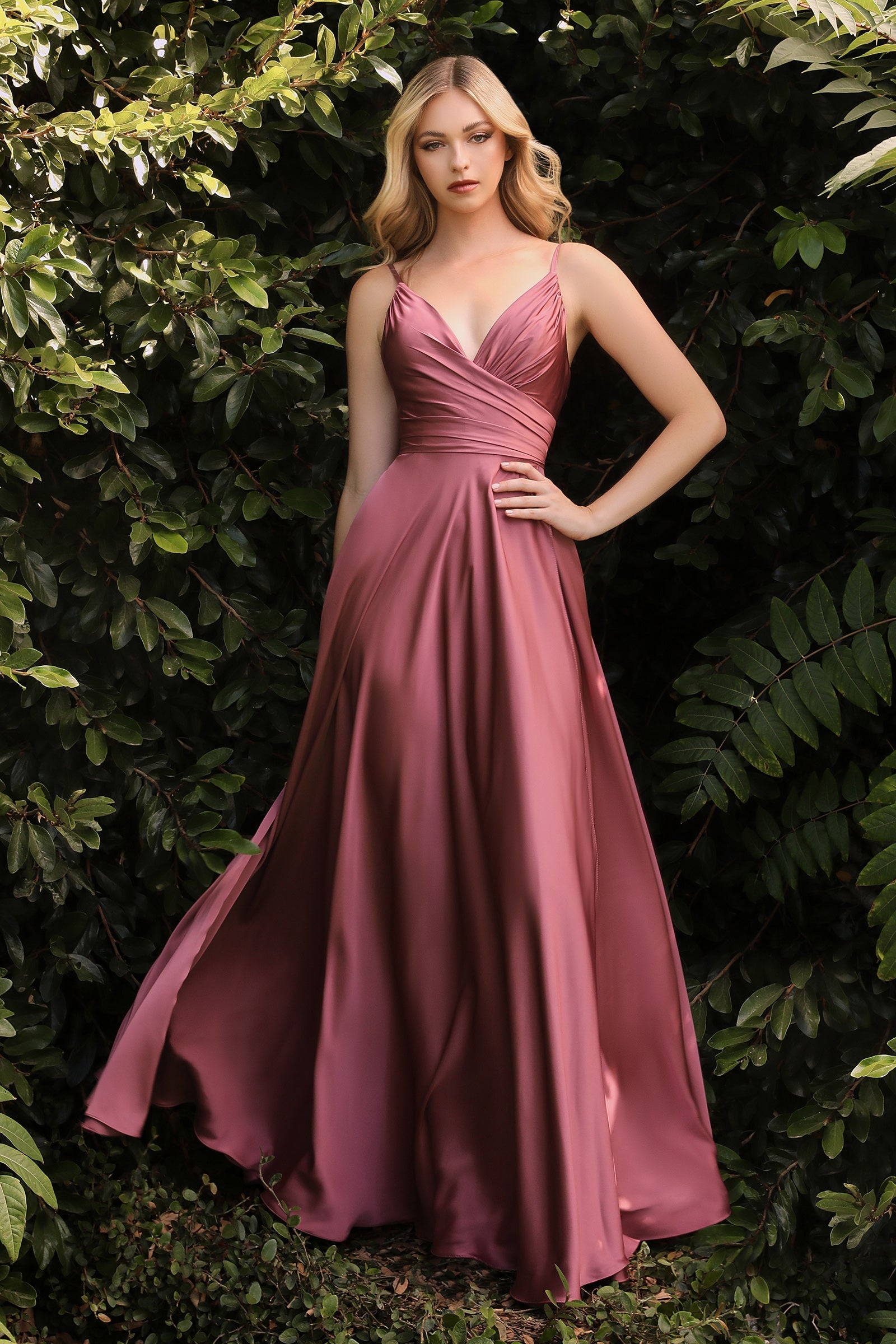 Mauve hotsell satin gown